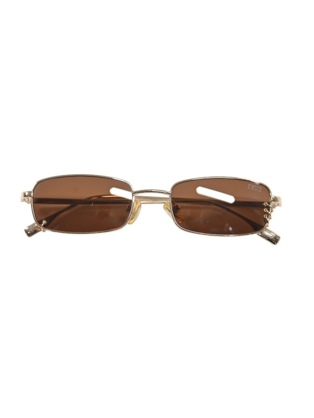 Dezi Hooked Sunglasses in Gold/Cognac